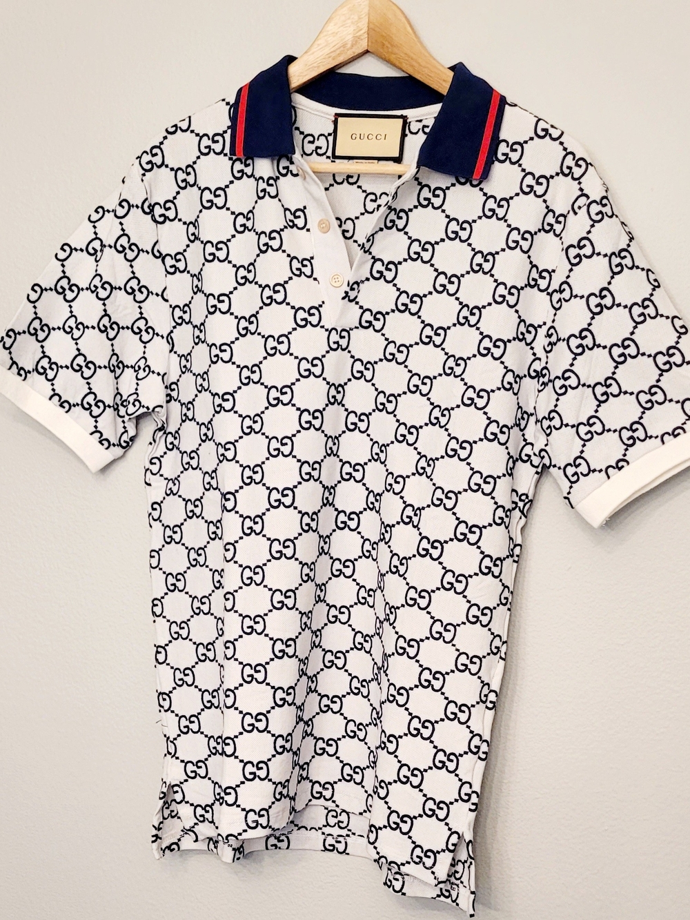 🇮🇹GUCCI Polo👕EMBROIDERED✨️ GG Monogram✨️